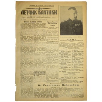 Den sovjetiska tidningen om marinflyg Baltic Pilot 31. Januari 1944. Espenlaub militaria