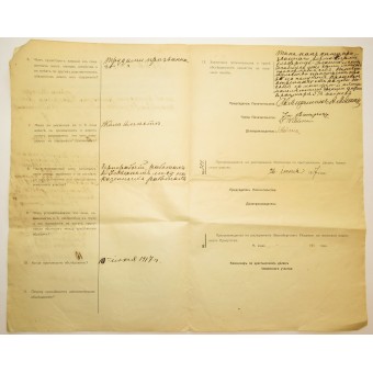Document de mobilisation impériale russe. Espenlaub militaria