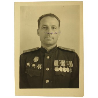 Photo-certificaat. Het hoofd van het signaalkorps. Espenlaub militaria