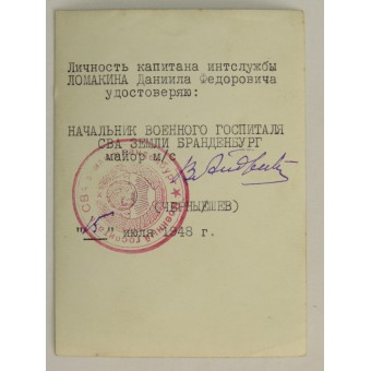 Red Army photo certifiée de Intendance soviet serviceman. Espenlaub militaria
