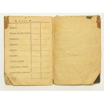 Red Army paybook for a serviceman of the 117th reserve rifle regiment. Espenlaub militaria