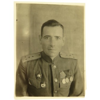 Foto del capitán de la artillería del Ejército Rojo. Espenlaub militaria