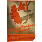 Advertising poster of the book - "Jagd in Flanderns Himmel"
