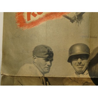Affiche de Wir kommen!, 38x53cm. Laffiche de la revue « Die Wehrmacht ».. Espenlaub militaria