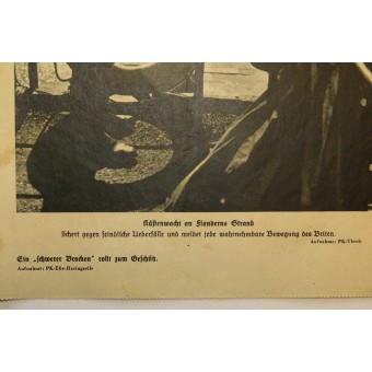 Cartel de Wir kommen!, 38x53cm. El cartel de la revista Die Wehrmacht.. Espenlaub militaria