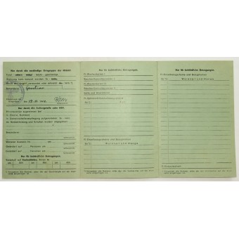 Zertifikat des Opfers des Bombenangriffs. Drittes Reich.. Espenlaub militaria