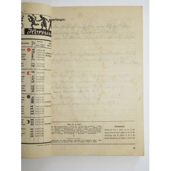Kalender för Frankenburger 1943. Kalender, 1943.. Espenlaub militaria