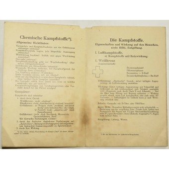 Gasschutz-Taschentafel. Antigas manuale di protezione.. Espenlaub militaria