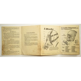 Gasschutz-Taschentafel. Antigas protection manual.. Espenlaub militaria