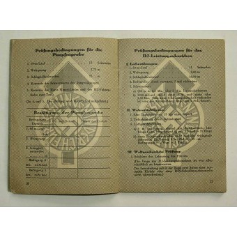 Leistungsbuch der Hitler-Jugend. Ofylld bok om HJ-medlemmarnas prestationer. Espenlaub militaria