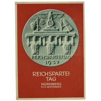 Reichsparteitag Nürnberg 1937 Ensimmäisen päivän postikortti. Espenlaub militaria