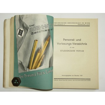 1939 NSDStB (Ostmark) Almanach för tekniska studenter i Tredje riket. Espenlaub militaria