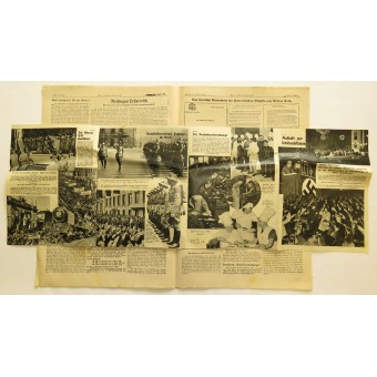 10 newspapers and leaflets of the period of Austria annexation.. Espenlaub militaria