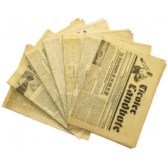 7 pcs of newspaper Tiroler Landbote 1938 y. Espenlaub militaria