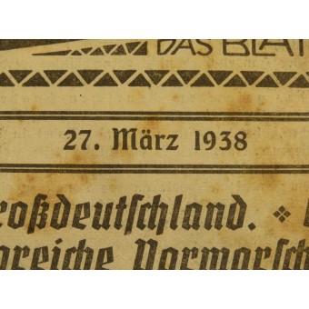 Itävallan sanomalehti Anschlussin vaalimainoksella. Espenlaub militaria