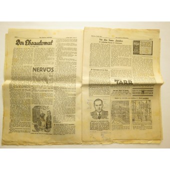 Oostenrijkse krant met de verkiezingsadvertentie van Anschluss. Espenlaub militaria