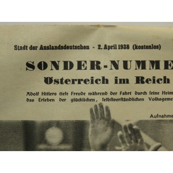 Magazine Stuttgarter Illustrierte, lAutriche devient une partie du III Reich. Espenlaub militaria