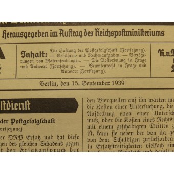 Новостное издание государственной почтовой службы Рейха. Espenlaub militaria