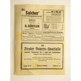 Prensa Tiroler Bauern-Zeitung, 3 PC.. Espenlaub militaria