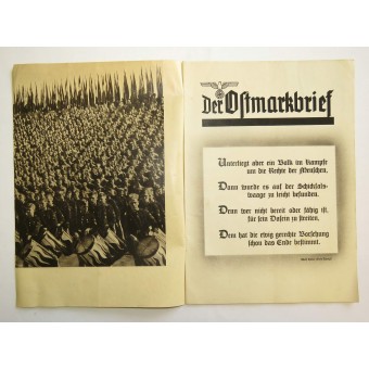 Der OstmarkFrief Propaganda Magazine voor Ostmark augustus 1938, 2. Volgend. Espenlaub militaria