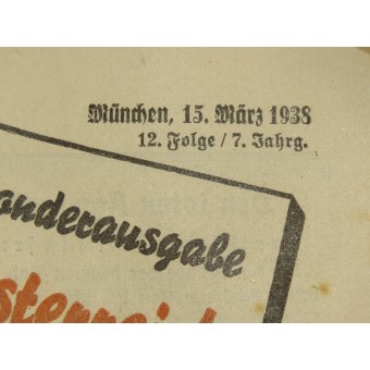 Der SA-Mann Newspaper. Special Anschluss issue. Espenlaub militaria