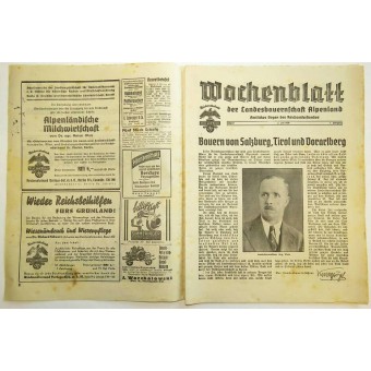 Wochenblatt 2.July 1938. Folge 8. Espenlaub militaria