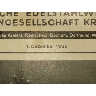 Заводской ежемесячник Edelstahl 1 Дек. 1939. Espenlaub militaria