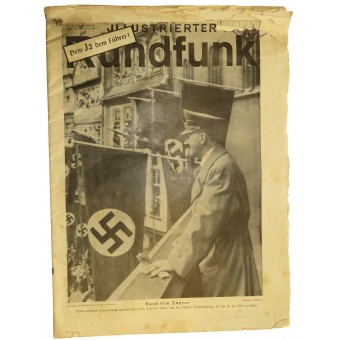 Illustratorier Rundfunk Dein JA DEM FÜHRER! Heft 15. München, 10. April 1938. Espenlaub militaria