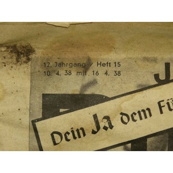 Illustrierter Rundfunk Dein Ja dem Führer! Heft 15. München, 10 de abril 1938. Espenlaub militaria