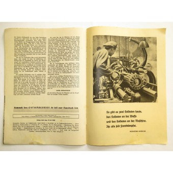 Die illustrierte Propagandazeitschrift Der Ostmarkbrief. 15 Ausgabe. Espenlaub militaria