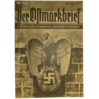 Politiek tijdschrift Der OstmarkBrief 39 Jan 39. Espenlaub militaria