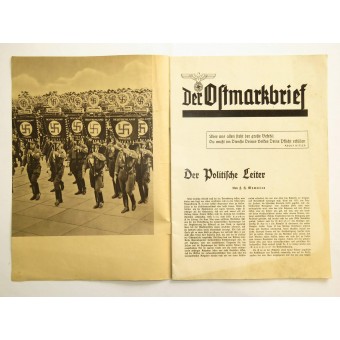 Political magazine Der Ostmarkbrief Jan 39 issue. Espenlaub militaria