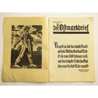 Der Ostmarkbrief april 1939 Propagandamagasin. Espenlaub militaria