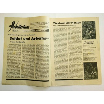 DAF y KDF Revista Arbeitertum diciembre de 1939, Folge. 17. Espenlaub militaria