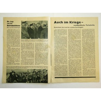 DAF and KdF Magazine Arbeitertum December 1939, Folge. 17. Espenlaub militaria