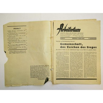 Arbeitertum 15 de julio de 1939, Folge.8. Espenlaub militaria