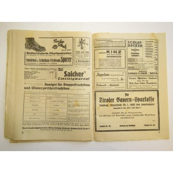 Junio ​​1938. Folge 25 Wochenblatt der Baurernschoft Tirol. Espenlaub militaria