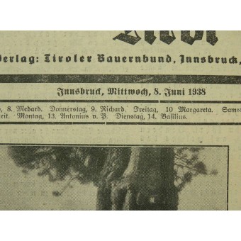 25-й выпуск Wochenblatt der Bauernschaft Tirol. Espenlaub militaria