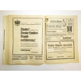 Wochenblatt der Baurernschoft Tirol 25.Mai 1938. Folge23. Espenlaub militaria
