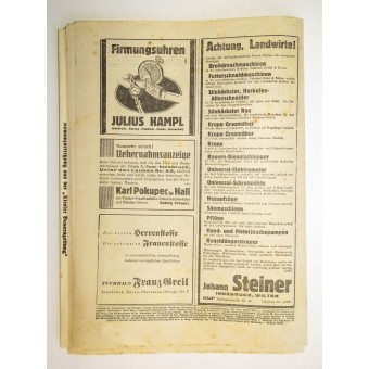 Wochenblatt Der Baurernschoft Tirol 25.My 1938. Folge23. Espenlaub militaria