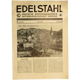 Die Zeitschrift Edelstahl 1. Mai 1940. Nummer 5.. Espenlaub militaria