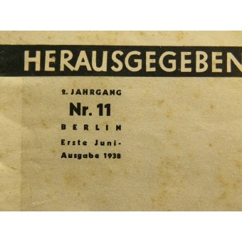 Die Wehrmacht -lehti nr.11. Berliini 1. kesäkuuta 1938. Espenlaub militaria