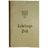 3rd Reich school certificate. Lehrlings paß