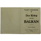 Karte, der Krieg auf dem Balkan im Ersten Weltkrieg