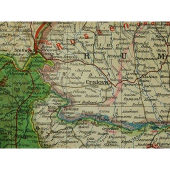 Karta, kriget på Balkan under första världskriget. Espenlaub militaria