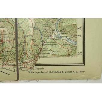 Antes de la guerra mapa de Austria Großglockner- und Venedigergruppe. Espenlaub militaria