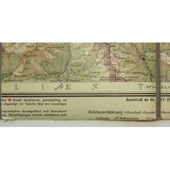 Sotaa edeltävä itävaltalainen kartta. Espenlaub militaria
