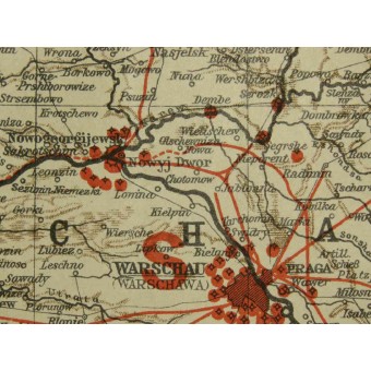 Tre europeiska imperier på kartan över första världskriget. Krig mot Ryssland. Espenlaub militaria