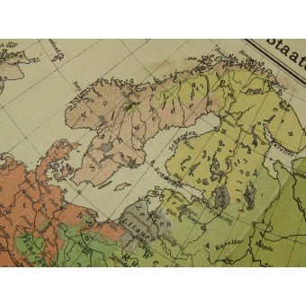 Tres imperios europeos en el mapa WW1. Guerra contra Rusia. Espenlaub militaria