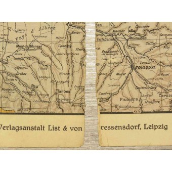 WW2 Tysk patriotisk karta från andra världskriget. Espenlaub militaria